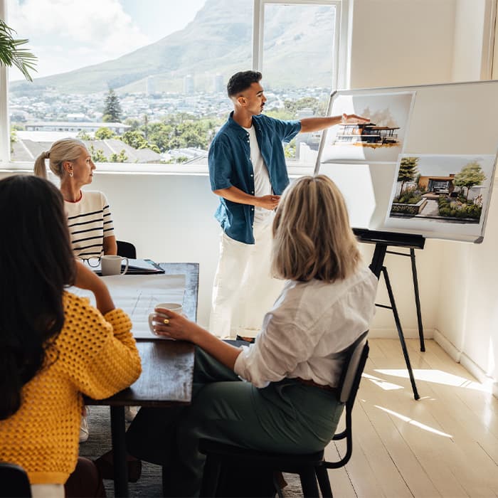 dekorator prezentuje projekt 