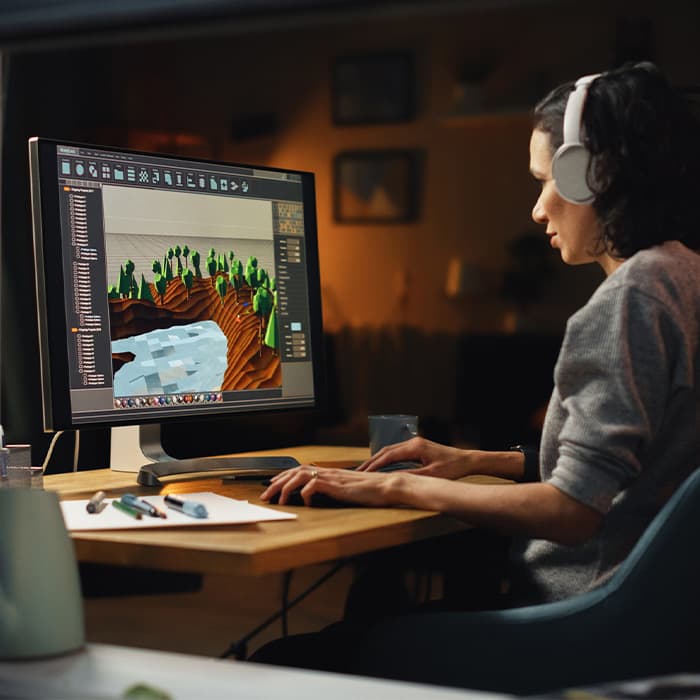 graficzka komputerowa w trakcie kursu 