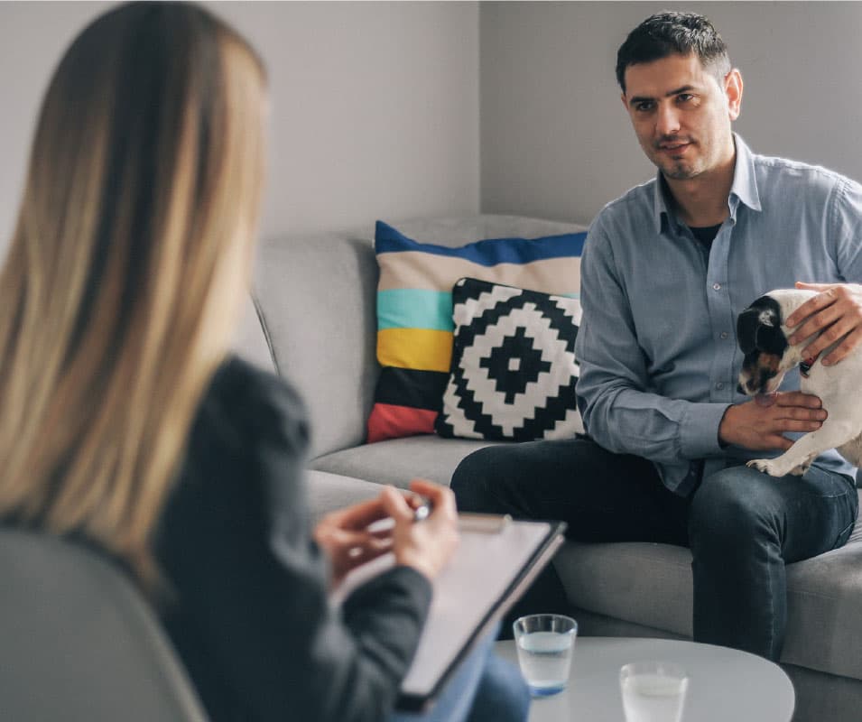 Zoopsycholog w czasie prowadzenia terapii 