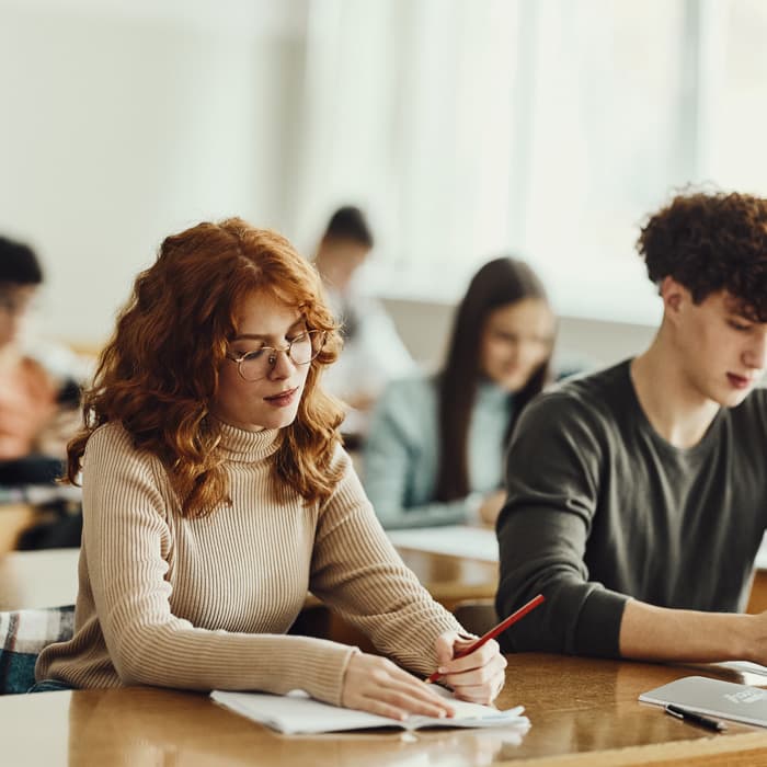 uczniowie w trakcie zajęć języka angielskiego