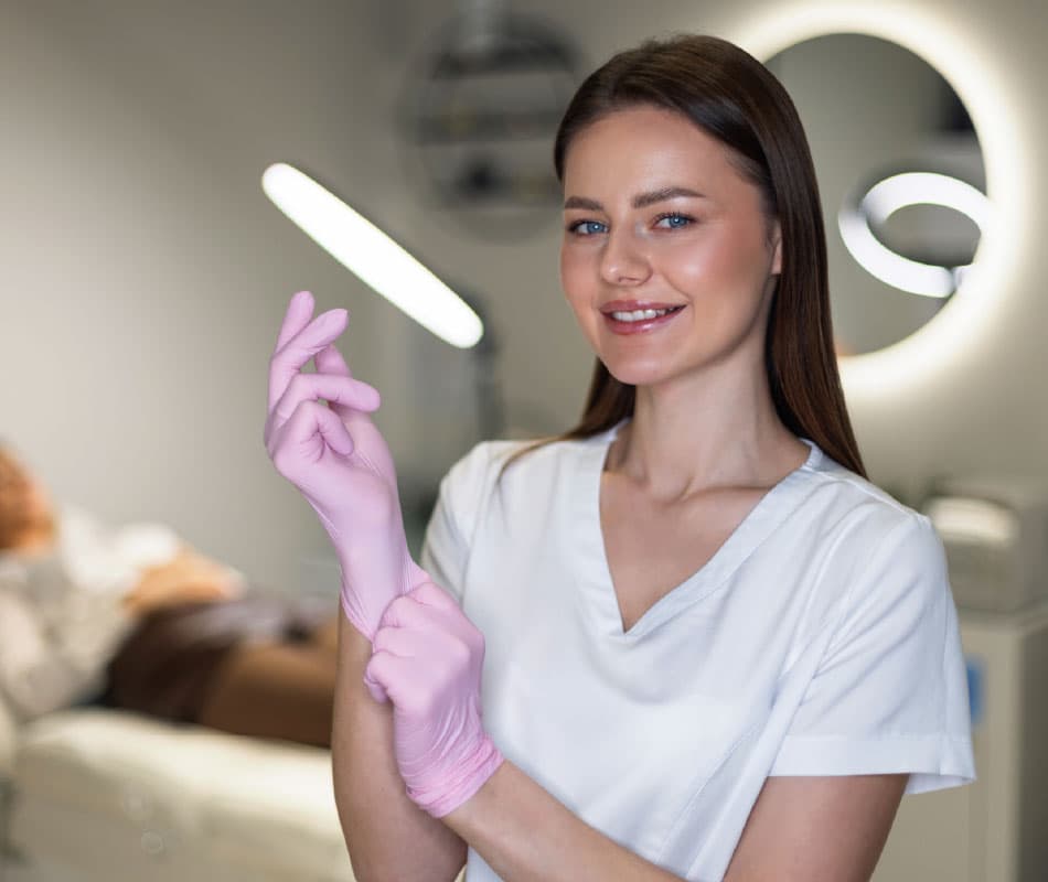 kosmetyczka poprawiająca rękawiczki