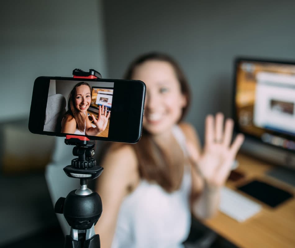 influencerka nagrywa live